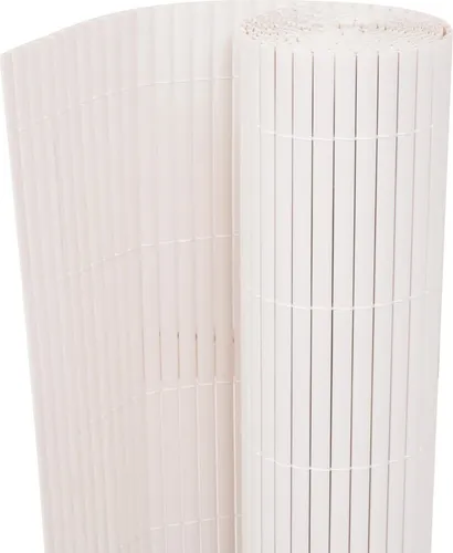 The Living Store Gartenzaun Doppelseitig 90×500 cm Weiß