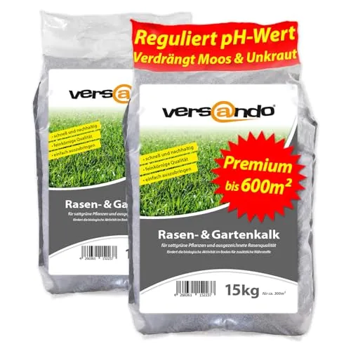 versando 30kg Rasenkalk & Gartenkalk für 600m² von versando
