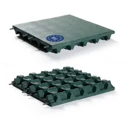 Gartenpirat Gummimatte Fallschutzmatte 50x50 cm in grün von Gartenpirat