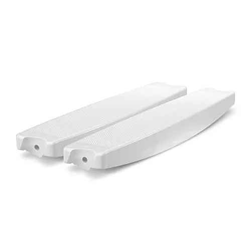 2er Set Ersatz Stufe für Aufstellbeckenleiter inkl. Schraubensatz Trittstufe weiß 43 mm Holm Hochbeckenleiter Pool Schwimmbecken