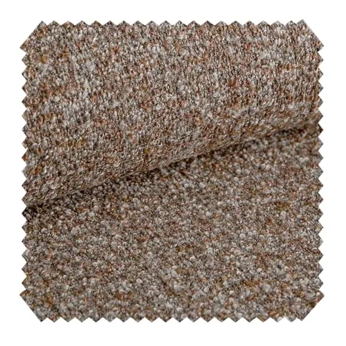 Produktbild novely® TROY Premium Bouclé-Polsterstoff | Hochwertiger Möbelstoff (500 g/m² Bezugsstoff Stoff Weich & Pflegeleicht | Meterware | 1lfm Farbe: 45 Terracotta-Grau