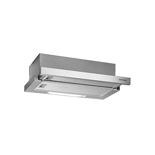 Concept OPV3660 Ausziehbare Dunstabzugshaube 60cm 384 m³/h 70 dB 2xLeistungsstufen 205 Watt Einbauhaube
