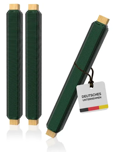 Basteldraht 3X | in grün Silber schwarz – Hochwertiger Blumendraht zum Bastel...