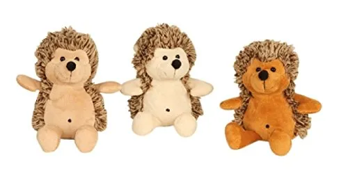 Geschenkestadl 3 süsse Igel Plüschtiere, Größe: jeweils 16cm, verschiedene Brauntöne, 3-fach sortiert