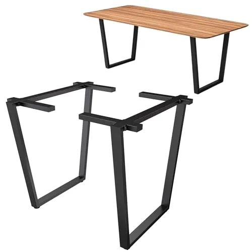 DanDiBo Tischgestell Metall Schwarz 72 cm - Höhenverstellbare Tischbeine - MODERNES DESIGN – Die stabilen A-förmigen Tischbeine aus hochwertigem Stahl bieten eine zuverlässige Tragfähigkeit und sind ideal für individuelle Möbelprojekte. Die pulverbeschichtete Oberfläche schützt vor Kratzern und Abnutzung.