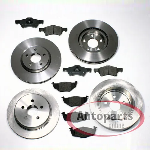 Bremsscheiben 302 mm + 290 mm Bremsbeläge vorne hinten für Chrysler Voyager IV