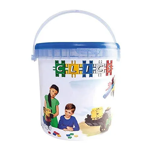 Clics Trommel 10 in 1 CD 007 - Konstruktionsspielzeug Komplette Sets & Packs, kreatives Bau-Set mit 10 verschiedenen Modellen für endlosen Spielspaß und Förderung der Kreativität.