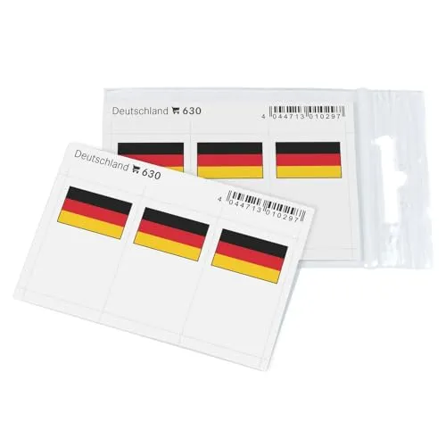 LINDNER Flaggen-Sticker Deutschland, 24 x 38 mm, 6er-Packung