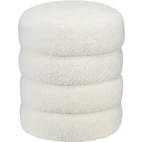 HOMCOM runder Polsterhocker für entspannte Momente in beige von HOMCOM