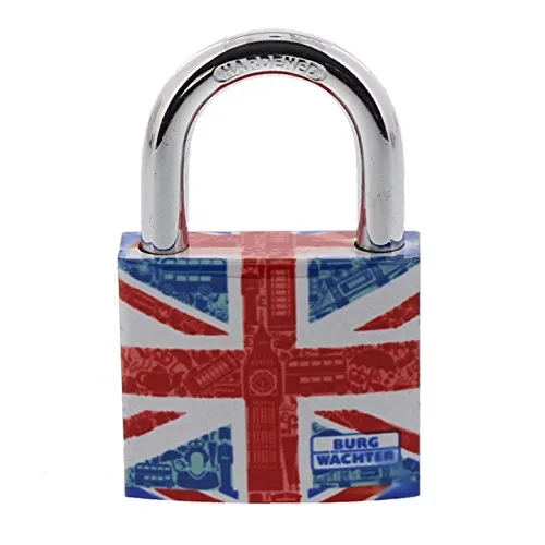 Burg-Wächter Zylinder Vorhangschloss, Motivschloss, Reiseschloss mit Zahlencode aus Aluminium, 771 F 40 London SB