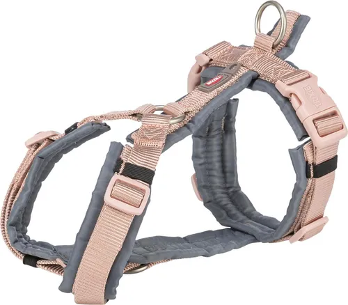TRIXIE Premium Trekking Geschirr für Hunde in Blush/Grafit - Brustgeschirr für Hunde, besonders robust und ideal für aktive Abenteuer im Freien.