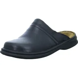 JOSEF SEIBEL Max Clog für Herren - Schwarz - 44 - Hausschuhe von Josef Seibel, gefertigt aus hochwertigem glattem Leder. Mit Gummizug für einfachen Einstieg und hervorragendem Tragekomfort, ideal für drinnen und draußen.