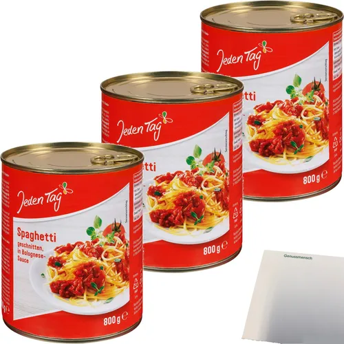 Jeden Tag Spaghetti Bolognese 3er Pack 3x800g Dose usy Block