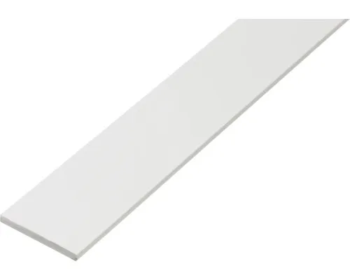 Alberts Flachstange Kunststoff weiß 25x2/1m - Kunststoffplatten, vielseitig einsetzbar und ideal für kreative Bastelprojekte oder als stabile Unterlage.