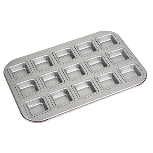 Zenker creative studio Snack-Backblech, Backform für Blätterteig, Backblech mit Antihaftbeschichtung für 15 Snacks, kreatives Backen (Farbe: rosa, silber), Menge: 1 Stück