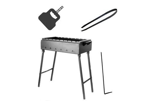 Mangal Klappbar Holzkohlegrill für 9 Spieße