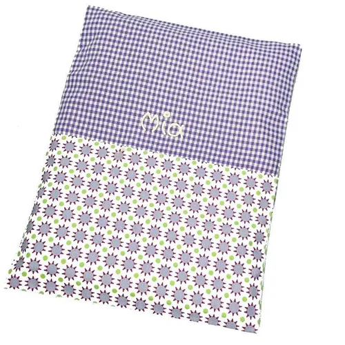 Wärmekissen 19x24cm mit Namen lila Blumen Rapssamenkissen Babywärmekissen