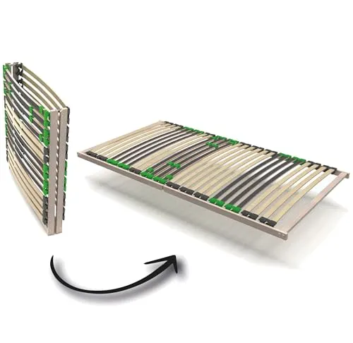 Lattenrost2go Lattenrost 80x200 cm - starr und montagefrei - Lattenrost für Kaltschaummatratzen mit 28 flexiblen Leisten in 7 Zonen für optimalen Schlafkomfort. Max. Belastbarkeit 140 kg, fertig montiert und sofort einsatzbereit.