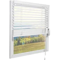 Sol Royal Holzjalousie SolDecor JH3 - 50x130 cm in Weiß - Jalousien aus nachhaltigem Holz, idealer Sichtschutz mit 3,5 cm breiten Lamellen und einfacher Montage für jedes Zimmer.