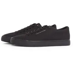 Tommy Hilfiger Herren Vulcanized Sneaker Core Canvas Low Top, Schwarz (Black), 44 - Herren-Sneaker mit klassischem Tommy Hilfiger Design, ideal für lässige Outfits und bietet hohen Tragekomfort.