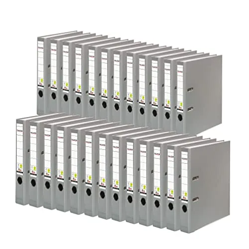 Original Falken PP-Color Kunststoff-Ordner 25er Pack - Veganer DIN A4 Ringordner mit verstärkter Qualitätshebelmechanik, schmutz- und feuchtigkeitsabweisend, ideal für Büros und Home Office.