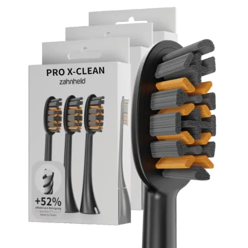 Zahnheld Bürstenkopf Pro X-Clean 9er-Set, Gero G2 & G3, Schwarz