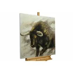 KUNSTLOFT Gemälde Ein starker Wille 80x80 cm - Handgemaltes Leinwandbild, das Kraft und Entschlossenheit symbolisiert – ideal für Wohnzimmer oder Büro, um Ihre Zielstrebigkeit zu unterstreichen.