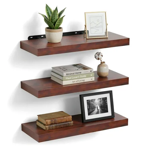 relaxdays Wandregal im 3er Set, Industrial Stil - Vielseitige Wandregale für eine stilvolle Dekoration in Wohn- und Küchenräumen. Ideal für Pflanzen, Bilder oder Gewürze – bringt Ordnung und Design in Ihr Zuhause. Inklusive Montagematerial für einfache Anbringung.