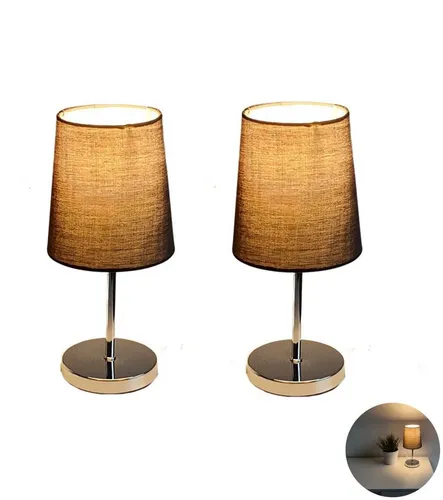 Lichthandel Hoch LED Tischleuchte 2er Set - Tischleuchten - Elegante Nachttischlampe im 2er Set, bietet warmweißes Licht für ein angenehmes Ambiente in jedem Raum.