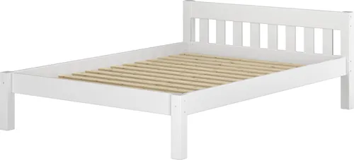 Futonbett weiß Einzelbett 120x200 Kiefer Massivholz - Stabiles Futonbett aus massiver Kiefer, waschweiß lackiert, ideal für Jugendzimmer. Wählen Sie zwischen verschiedenen Zubehöroptionen für individuellen Schlafkomfort.