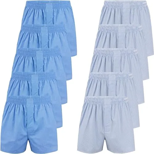 City Life Herren Boxershorts 10er Pack - 100% Baumwolle, Atmungsaktiv & Bequem, S-4XL, Mehrfarbig - Hochwertige Herren Boxershorts aus 100% Baumwolle bieten hohen Tragekomfort dank atmungsaktiver und hautfreundlicher Materialien. Pflegeleicht und in vielen Größen erhältlich, sind sie ideal für jeden Tag.