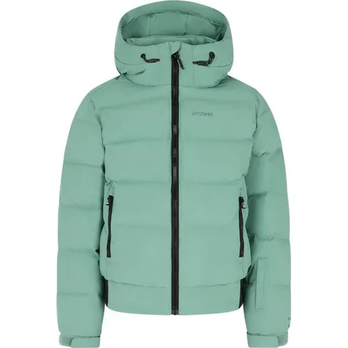 Protest Mädchen Ski- und Snowboardjacke PRTELINY JR - Wasserdichte Geotech 10.000 Serie für optimalen Schutz. Mit fester Kapuze und Schneefang für Komfort und Style beim Wintersport.