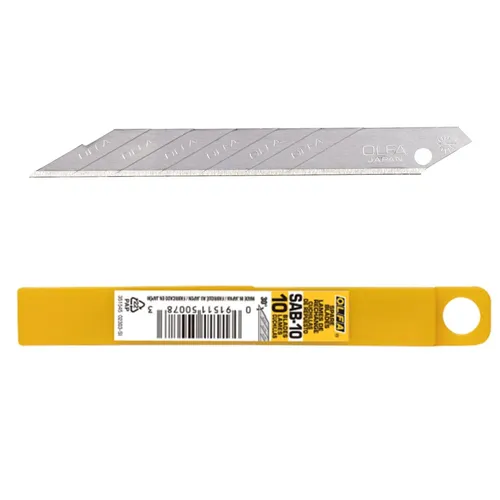 Olfa 9mm Ersatzklingen spitz SAB-10, 30° Klingen, 10er Pack 0,36€/Stück