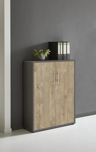 BMG Möbel Aktenschrank Office Edition 3 OH – Hochglanz oder Matt, abschließbar - Moderner Aktenschrank 3 OH mit 2 Türen, abschließbar und in 18 eleganten Farbkombinationen erhältlich. Perfekt für stilvolle Büros, bietet er viel Stauraum und kombiniert Funktionalität mit ansprechendem Design.