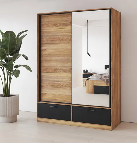 Home affaire Schwebetürenschrank Faweza, 200 cm Breite mit Spiegeltür