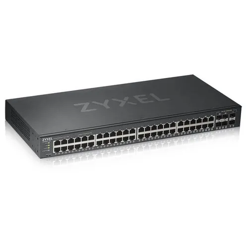 Zyxel Nebula GS1920-48v2 - 48-Port Gigabit Ethernet Smart-Managed Switch, Hybrid Cloud-Modus und lifetime Garantie für einfache Handhabung in ruhigen Büros