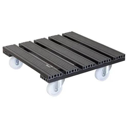 WAGNER Pflanzenroller WPC eckig 38,5 x 38,5 cm - Körbe, Blumentöpfe, -kästen & Untersetzer, stabiler Pflanzenroller mit einer Tragkraft von bis zu 120 kg, ideal für schwere Pflanzen und flexibles Umstellen.