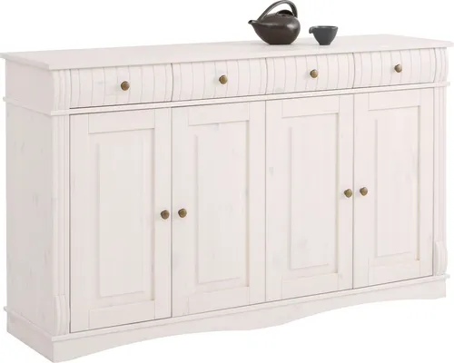 Home affaire Sideboard Teresa, 4-türig aus massiver Kiefer von Home Affaire