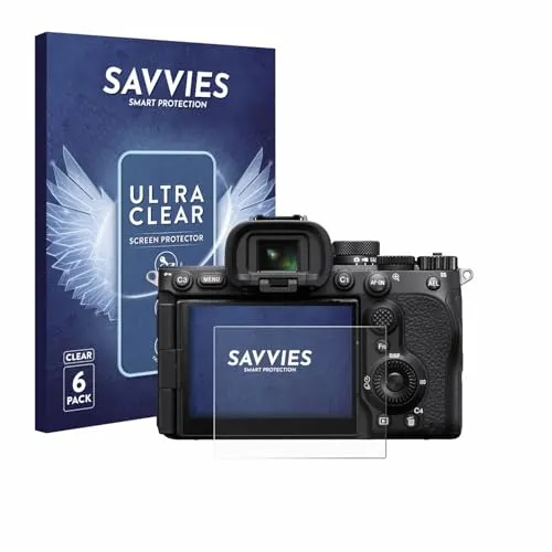 Savvies 6 Stück Schutzfolie für Sony Alpha 7 V (ILCE-7M5) Displayschutz-Folie Ultra-Transparent