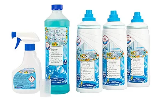 AC PUR Zauberfrische Bad & Sanitär- Intensivreiniger 4-tlg. - kraftvoller Bad Reiniger, Kalk-Entferner-Löser