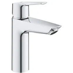 Grohe QuickFix Start Waschtischarmatur 24204002 M-Size - Moderne Einloch-Waschtischarmatur mit PushOpen Ablaufgarnitur, energiesparend dank GROHE EcoJoy und einfacher Montage mit QuickFix-System.