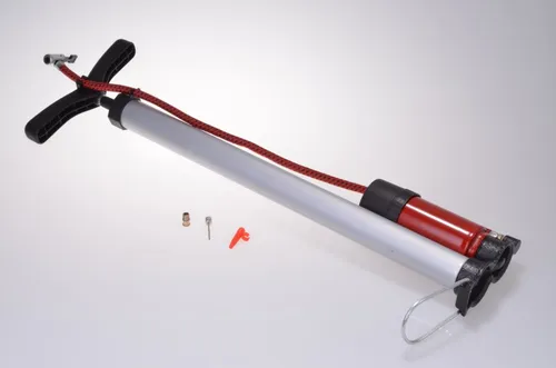 BIKE 45130 - Standluftpumpe mit Manometer für alle Ventile - Hochleistungs-Standluftpumpe aus Aluminium mit universellem Hebelstecker, separatem Manometer und abklappbarem Standbügel. Optimal für Fahrräder und Autos, ideal für verschiedene Aufblasartikel.