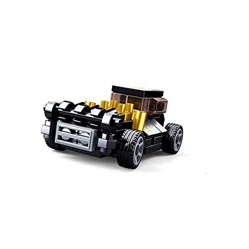 Sluban Klemmbausteine Sluban SL07177, Pullback Auto Mod Rod (51 Teile) [M38-B0801C], Spielset, Klemmbausteine, Rennauto, ohne Spielfigur, Car Club, bunt