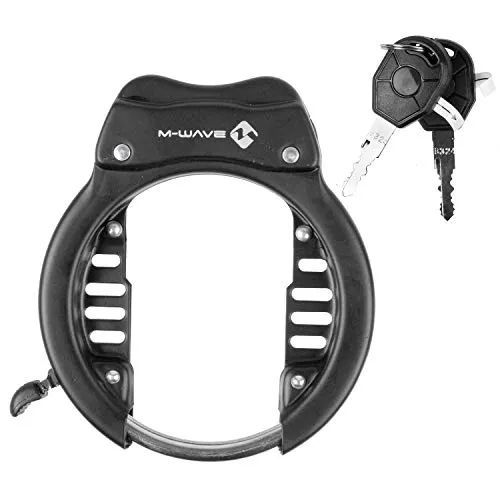 Fahrrad Rahmenschloss, 70 mm Durchlaufbreite, Montage an Pletscherplatte, XL RING von M-WAVE