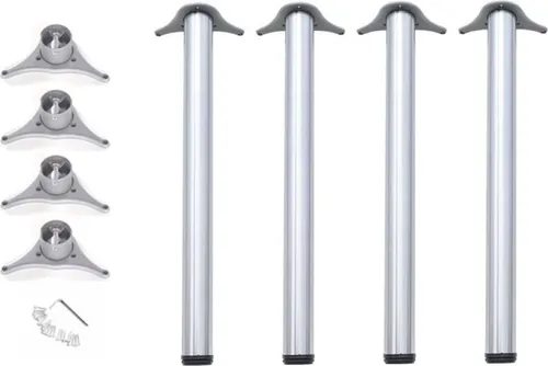 Tischbeine Edelstahl V2A 4er Set Höhe 710 mm TFD23 höhenverstellbar Möbelfüße Tischfüße für In- und Outdoor