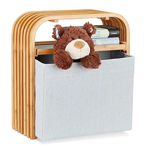 Hocker mit Aufbewahrung aus Bambus - Sitzhocker mit Stauraum, leicht und ideal für jede Wohnung. Perfekt für Kinderzimmer, Küche und Wohnzimmer.