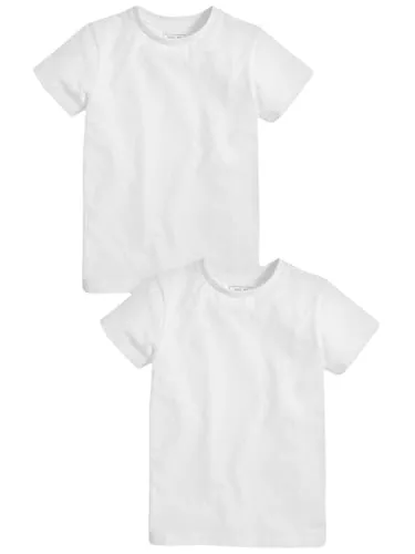 NEXT Jungen Kurzärmelige T-Shirts (3-16 Jahre) im 2er-Pack Weiß 110