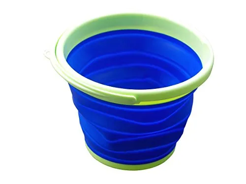 Eimer faltbar 10 l Volumen blau grün Lebensmittelecht