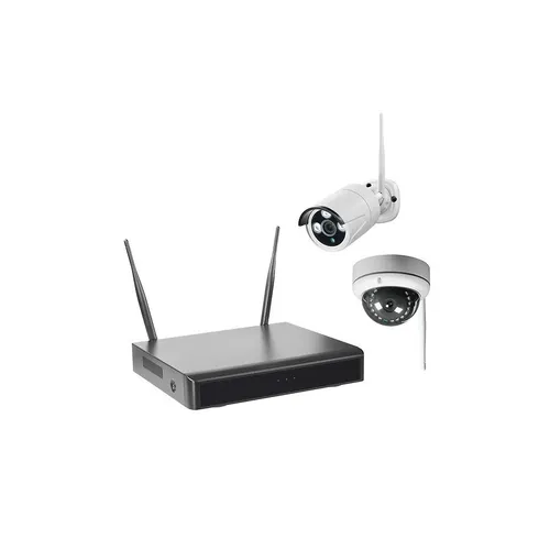 Indexa WLAN-NVR Set mit 2 Außenkameras und 2TB HDD - Alarmanlagen-Set mit Full HD WLAN-Kameras, ideal für die Sicherheit Ihres Zuhauses. Inklusive 2TB Festplatte und automatischer Bewegungserkennung für optimale Überwachung.