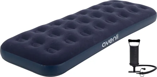 Avenli Luftmatratze Luftbett Camping für 1 Person mit Pumpe 191x73x22cm Single-Size, (aufblasbar Ideal als Reisebett oder Isomatte, 1-St., Set mit Luftpumpe), Indoor und Outdoor mit beflockter Oberfläche